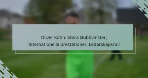 Oliver Kahn: Stora klubbvinster, Internationella prestationer, Ledarskapsroll